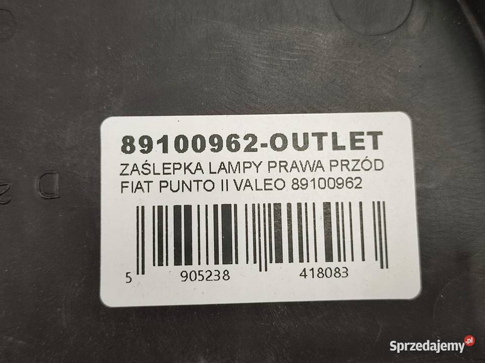 ZAŚLEPKA LAMPY PRAWY PRZÓD FIAT PUNTO II lubelskie