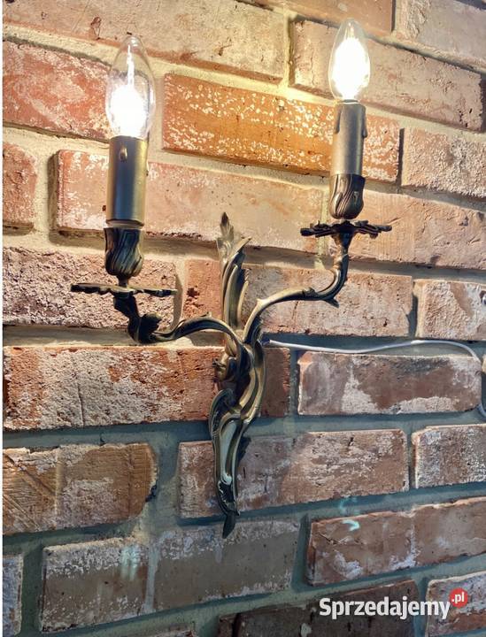 Francuski kinkiet mosiądz Antyk Warszawa