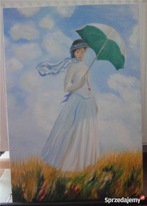 Obraz olejny kobieta z parasolką Claude Monet Konin