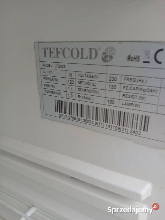 Lodówka podblatowa ze stali TEFCOLD UR200S Warszawa