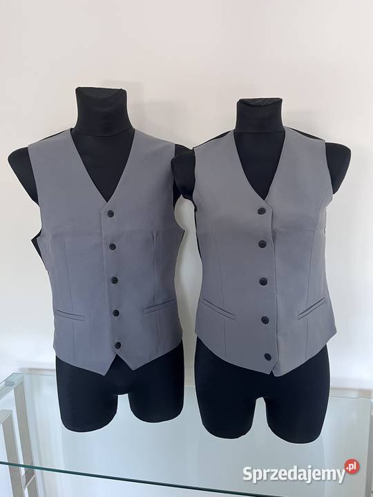 Kamizelki kelnerskie jasny grafit różne rozmiary Wrocław