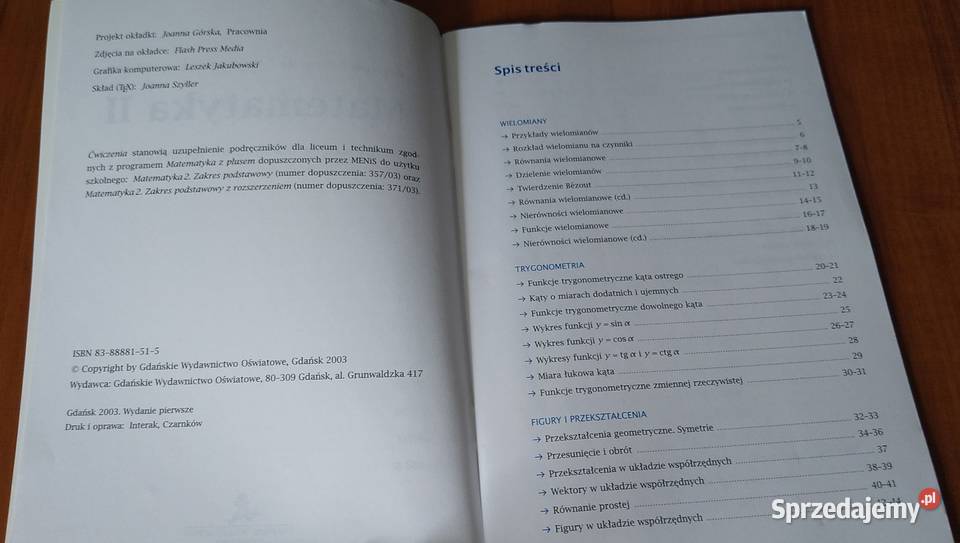Matematyka II 2 z plusem ćwiczenia liceum Podręczniki pomorskie sprzedam