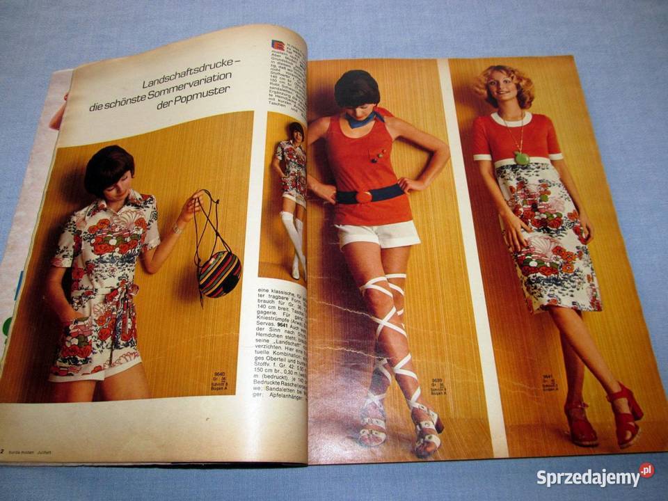 Burda Moden 71971 magazyn mody wykroje Vintage Antykwariat Skępe