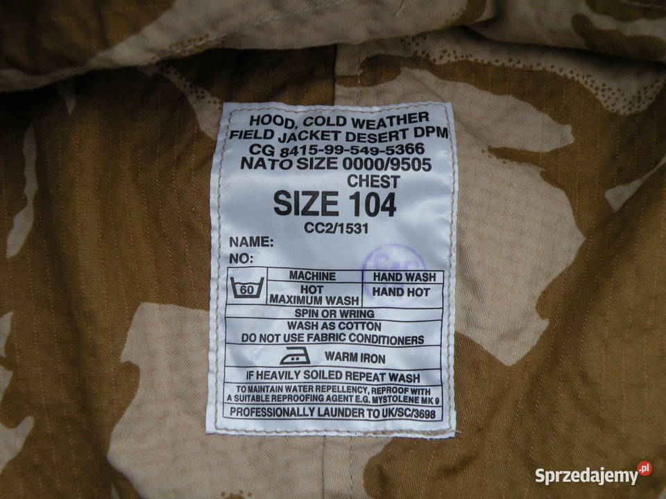 Kaptur Smock DDPM size 104 Militaria dolnośląskie Wrocław sprzedam