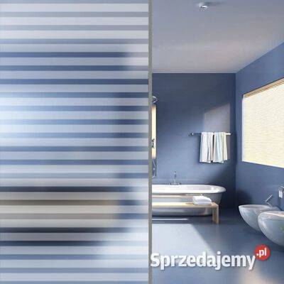 vidaXL Folia na szybę mrożone szkło w paski Warszawa