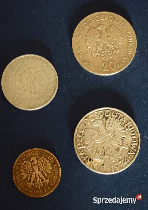 Monety PRL z lat 70 tych Rybak M Nowotko plus Chełmno