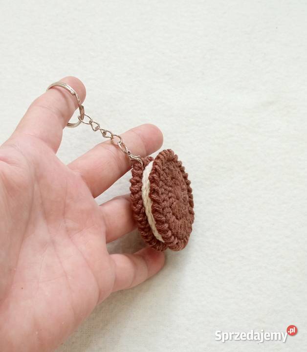 Ciasteczko Oreo wykonane na szydełku brelok Rękodzieło Łask sprzedam