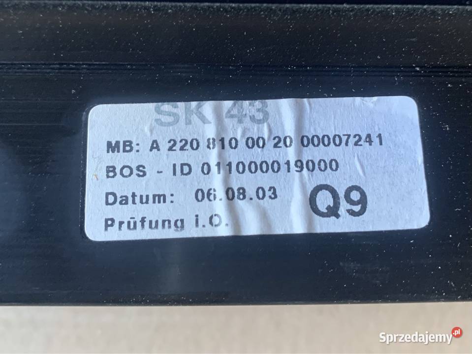 Roleta tylnej szyby A2208100020 mercedes s w220 Szczecin