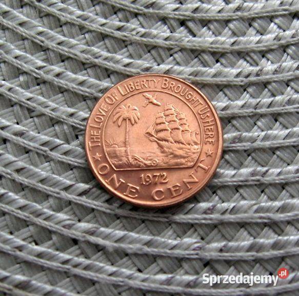 Łiberia 1 Cent 1972r Ładna