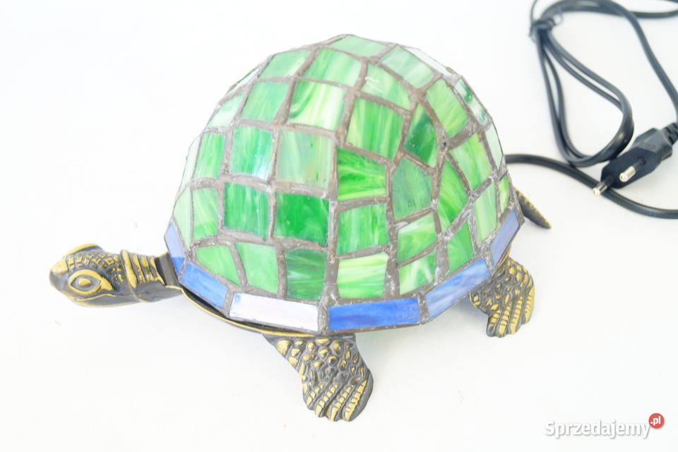 Lampka witrażowa styl Tiffany witraż żółw 3 Gizałki