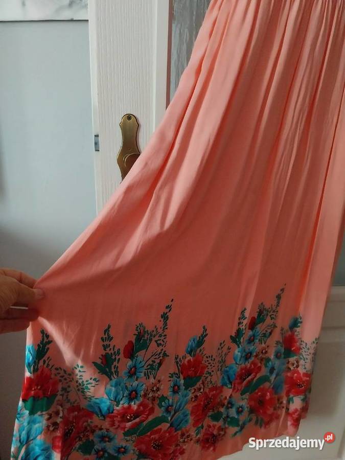 Letnia łososiowa sukienka 100bawełny Polkowice sprzedam