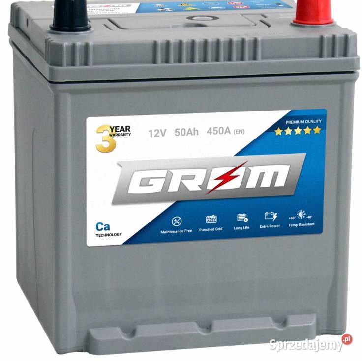 Akumulator GROM Premium 50Ah 450A EN Japan Prawy pomorskie Starogard Gdański
