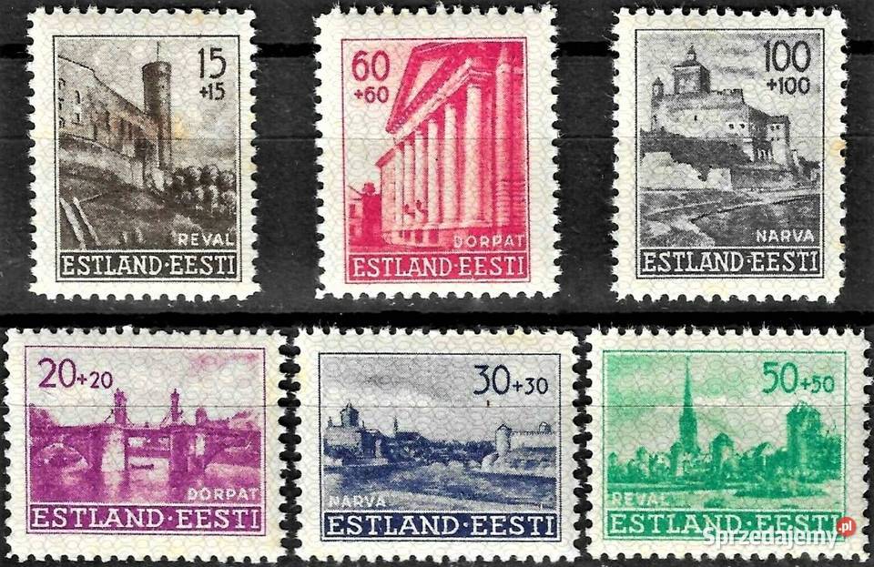 ESTONIA 1941 MNH okupacja niemiecka wysyłka Człuchów