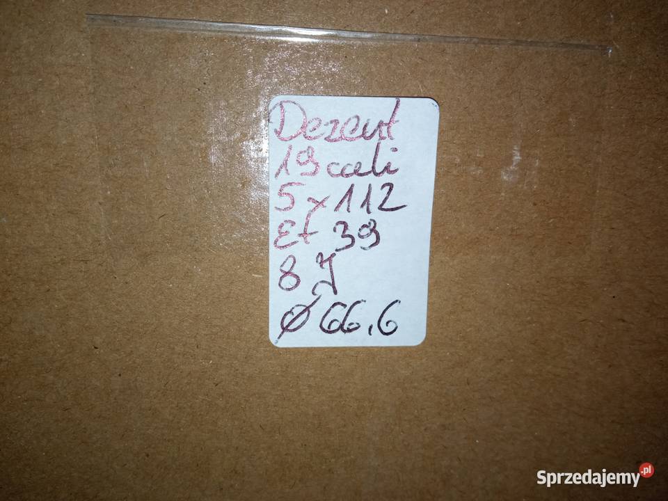 Felgi Dezent 19 5x112 et39 8J Audi Seat Mercedes Średnica 19" świętokrzyskie Szczukowskie Górki sprzedam