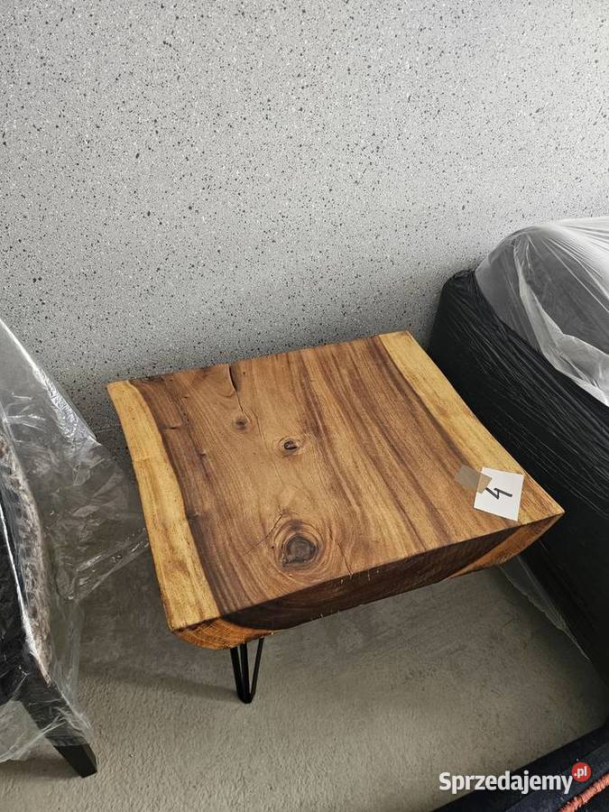 Designerski stolik z litego drewna Suar loft Tace i stoliki Mysłowice
