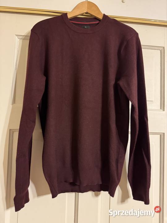Sweter męski L Carry bordowy wiskoza casual śląskie Częstochowa