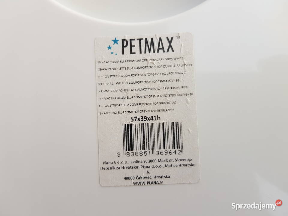 Kuweta kota Petmax białoczarna Dla kotów
