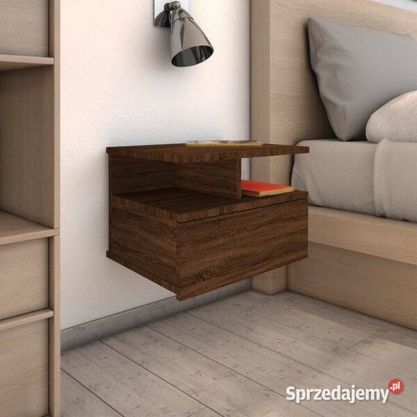 vidaXL Wisząca szafka nocna brązowy dąbSKU815316 Warszawa