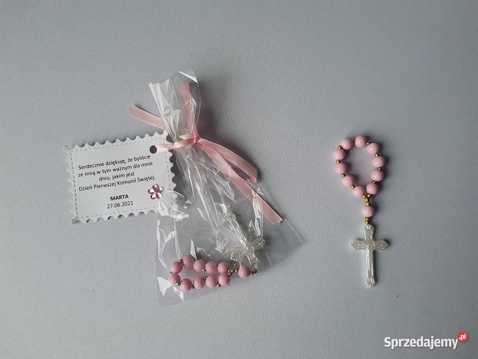 Podziękowania Komunia Różaniec Różowy B1 wielkopolskie sprzedam