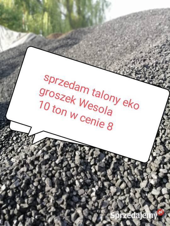 sprzedam talony ekogroszek Wesola 10 ton w 8 ton Opał Katowice