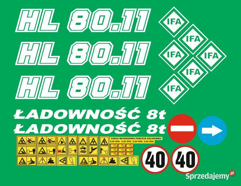 Naklejki na przyczepę IFA HL 8011 mocne Bydgoszcz