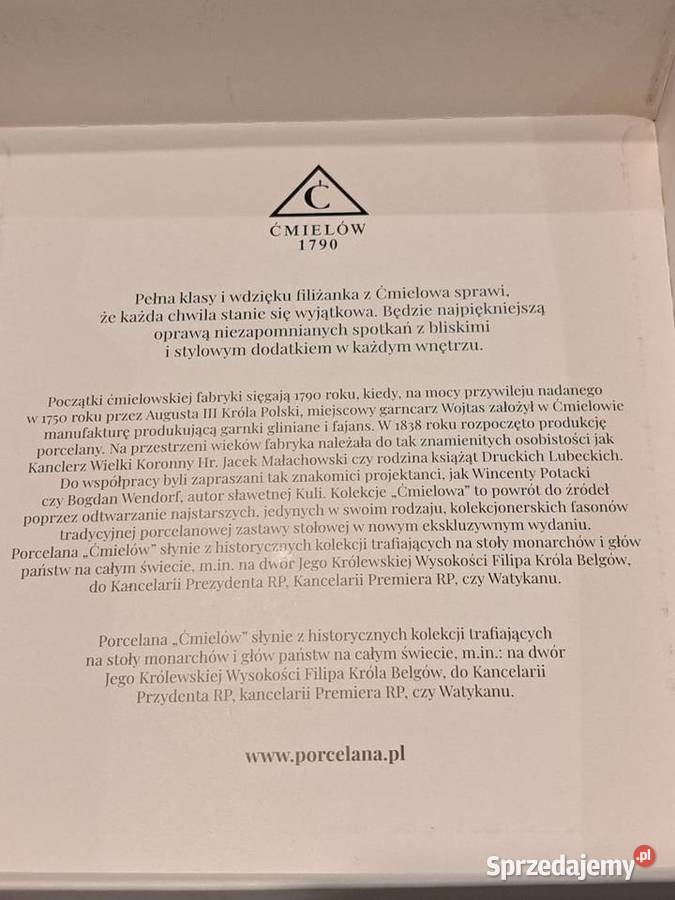 Filiżanka 1790 Ćmielów ze Spodkiem Edycja Radom