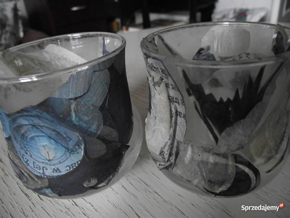 LAMPIONY W SEPII I INDYGO ART DECO