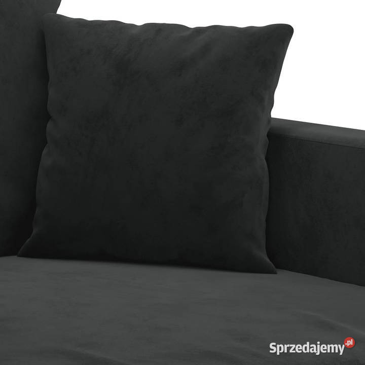 Sofa 2osobowa czarna 140 tapicerowana aksamitem Sofy i kanapy mazowieckie