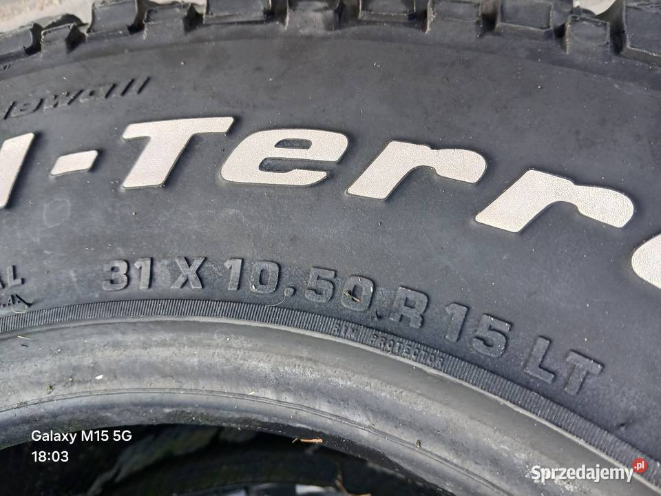 BFG mud terrain 31x105 R15 2 Gorzów Wielkopolski