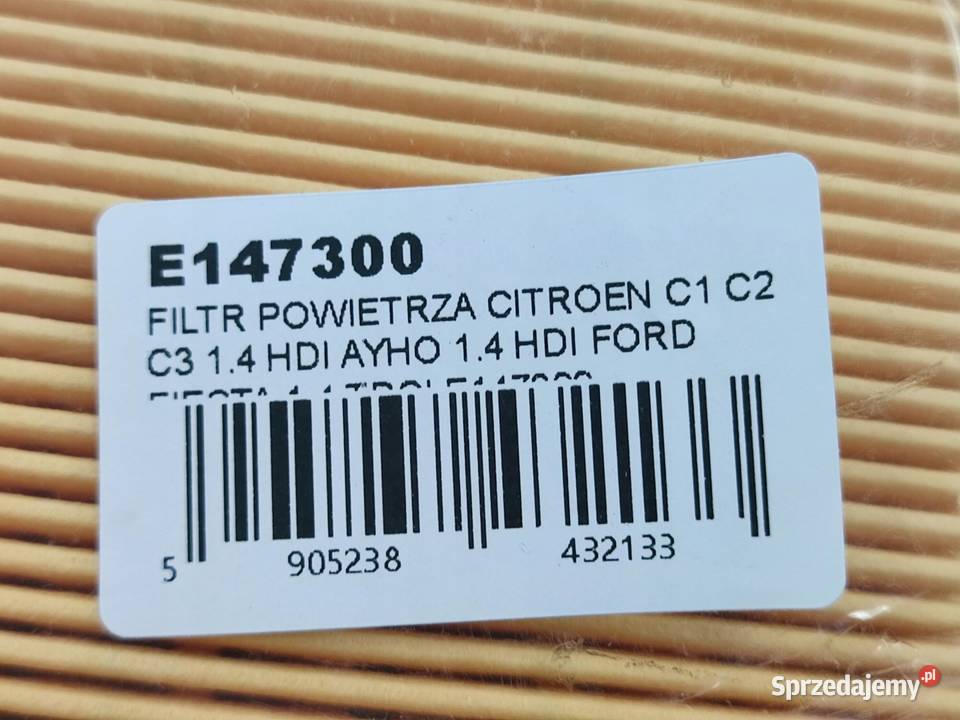FILTR POWIETRZA CITROEN C1 C2 C3 NEMO 14 HDI lubelskie