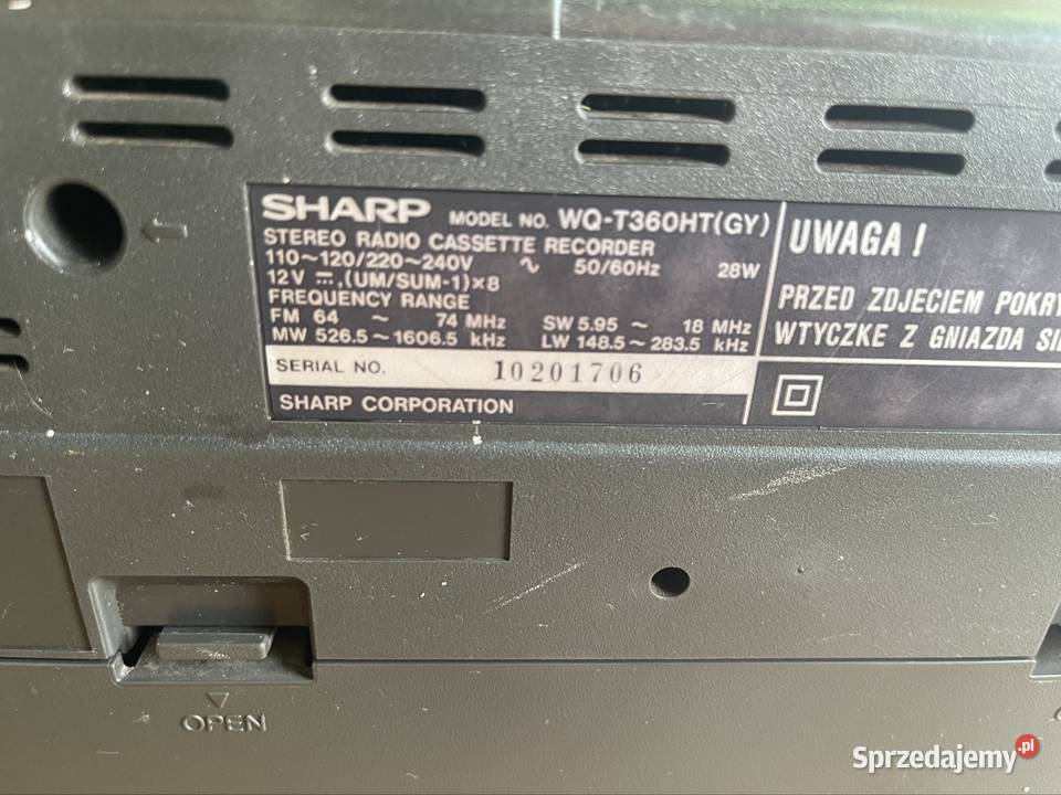 Radiomagnetofon dwukasetowy sharp Grudziądz