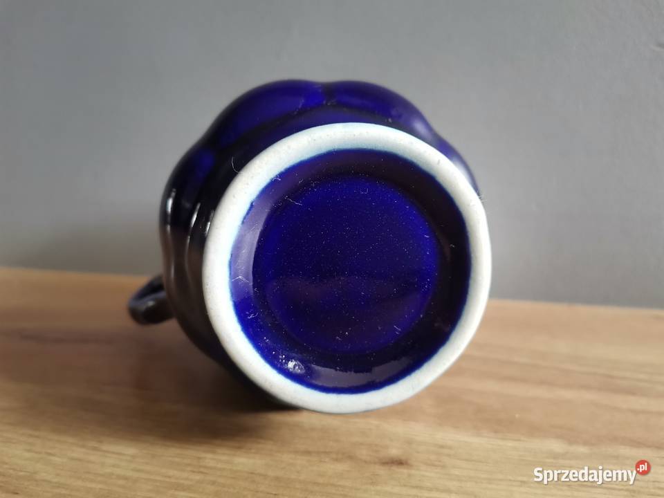 Stary niebieski mlecznik porcelana kobaltowa Katowice