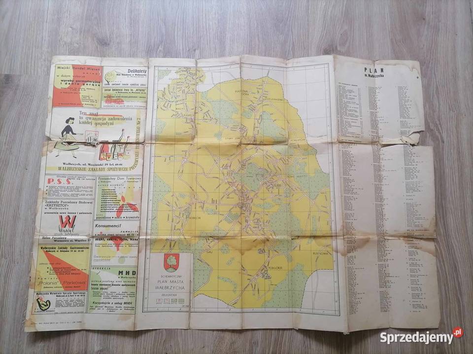 Plan Miasta Wałbrzych 1959
