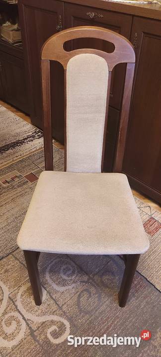 krzesła, siedzenia tapicerowane, drewniane, jadalnia, pokój