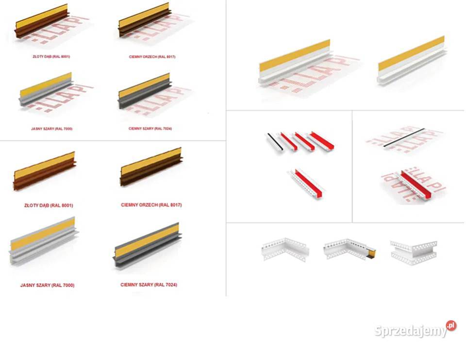 Listwa przyokienna z siatką 25m APU Szary jasny małopolskie Myślenice