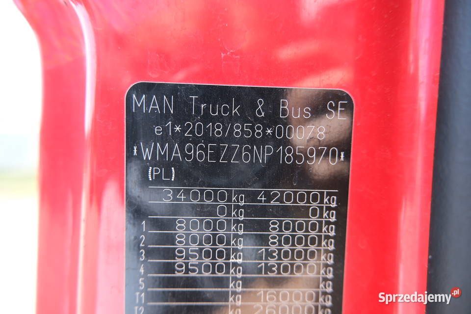 MAN TGS 2022 124190 ccm 471 Wywrotki Ursynów