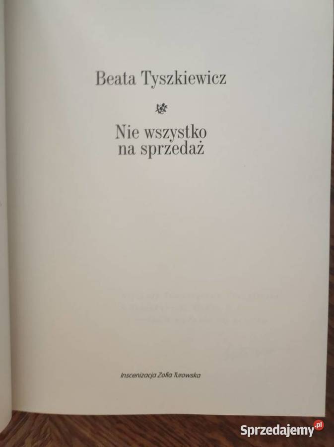 Nie wszystko na sprzedaż Beata Tyszkiewicz Kielce