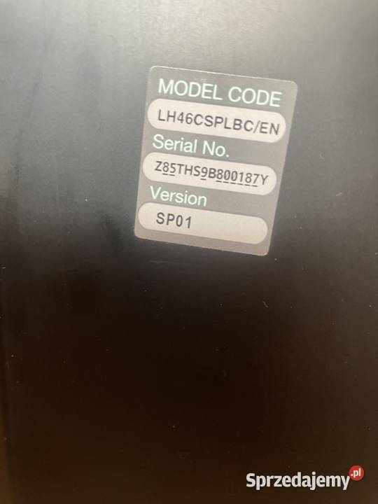 Samsung LH46CSPLBCEN wersja SP01 Bytom