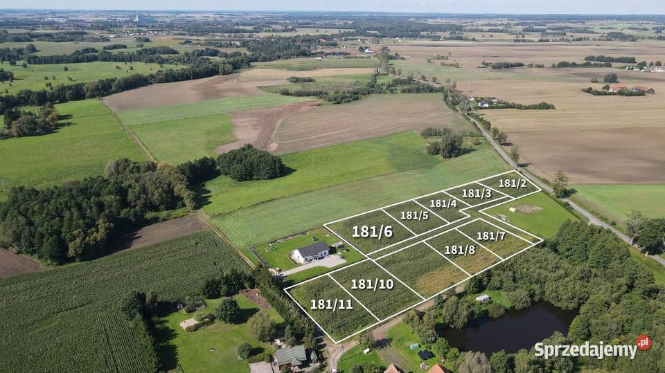 Działki budowlane Szylina 13 do 21 arów media WZ budowlana Bartoszyce