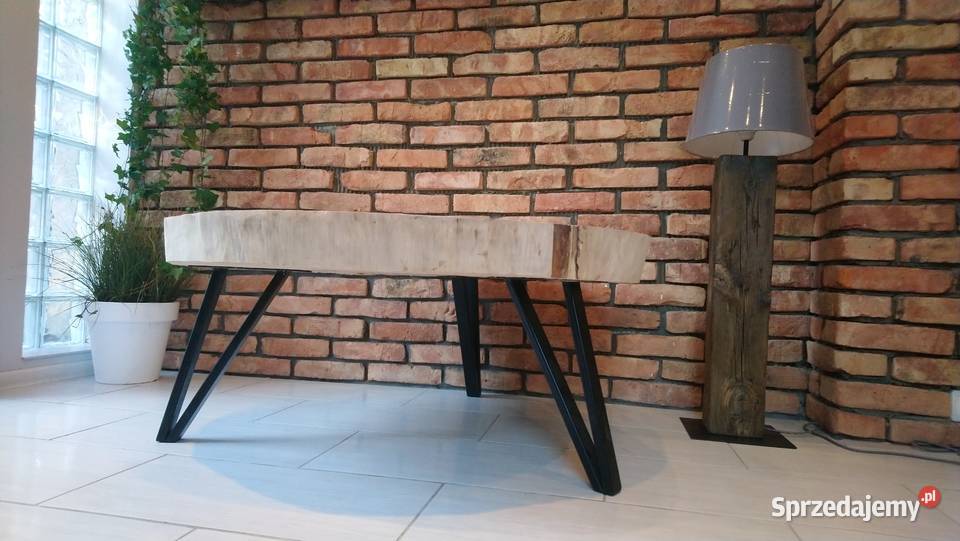 Stolik kawowy z pnia drzewa monolit 110cm wielkopolskie