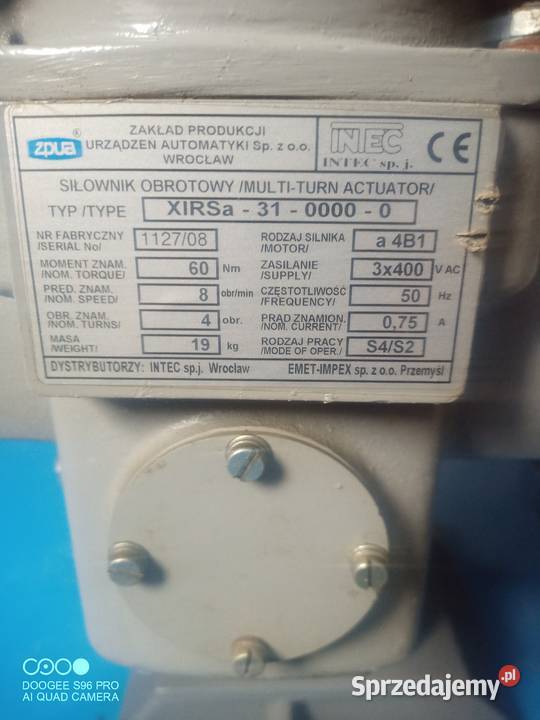 Siłownik obrotowy Multi Turn XIRSa3100000 INTEC Olsztyn