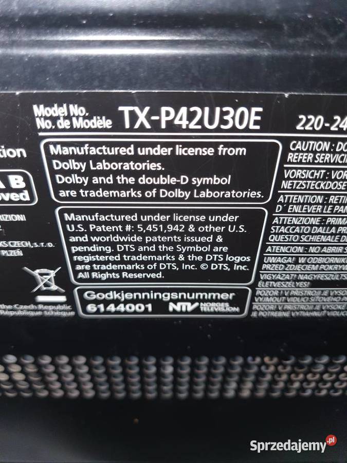 Telewizor Plazmowy Panasonic VIERA 42 Full HD Podanin