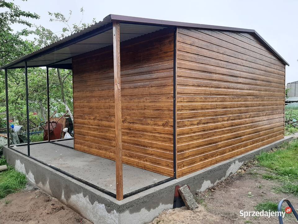 Złoty Dąb Garaż Blaszany Schowek Ogrodowy Wiata