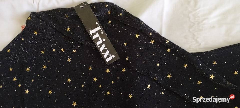 Sukienka na Sylwestra efektowna czarna brokatowa dolnośląskie Bolesławiec sprzedam