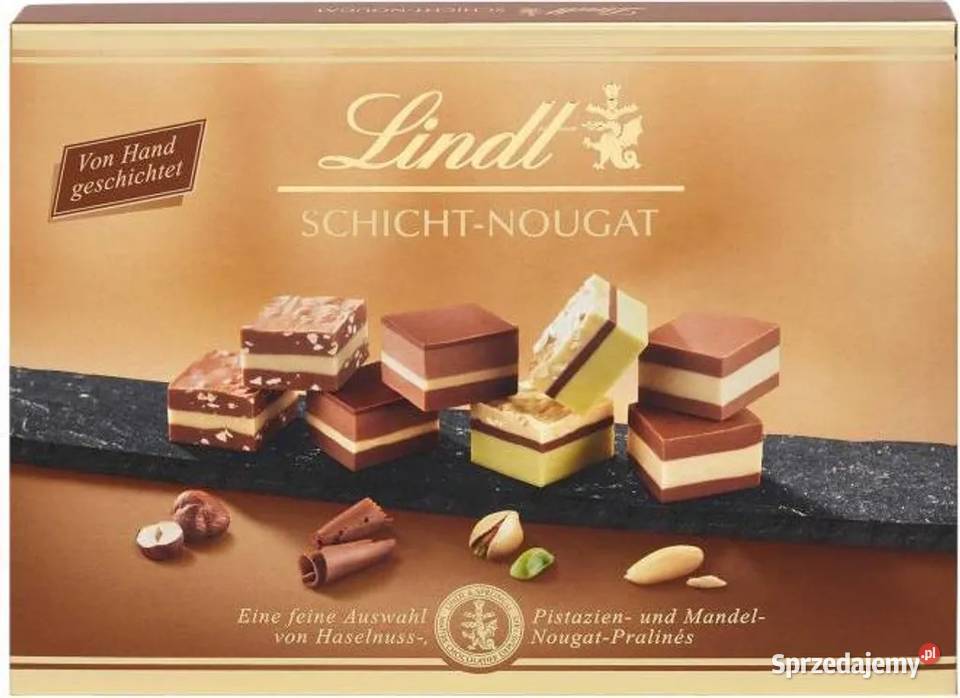 Praliny Lindt Warstwowy Nugat 125g x 3 dolnośląskie Świdnica