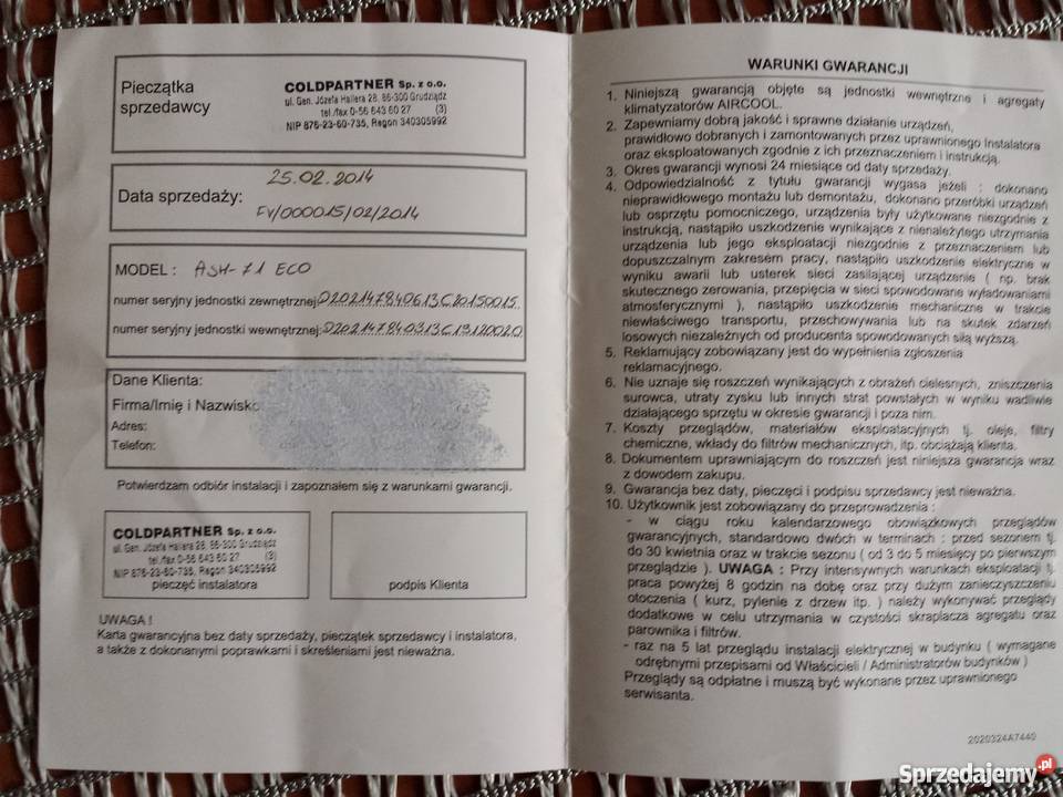 klimatyzator Aircool Ash71 Eco 71 Kw kujawsko-pomorskie Grudziądz