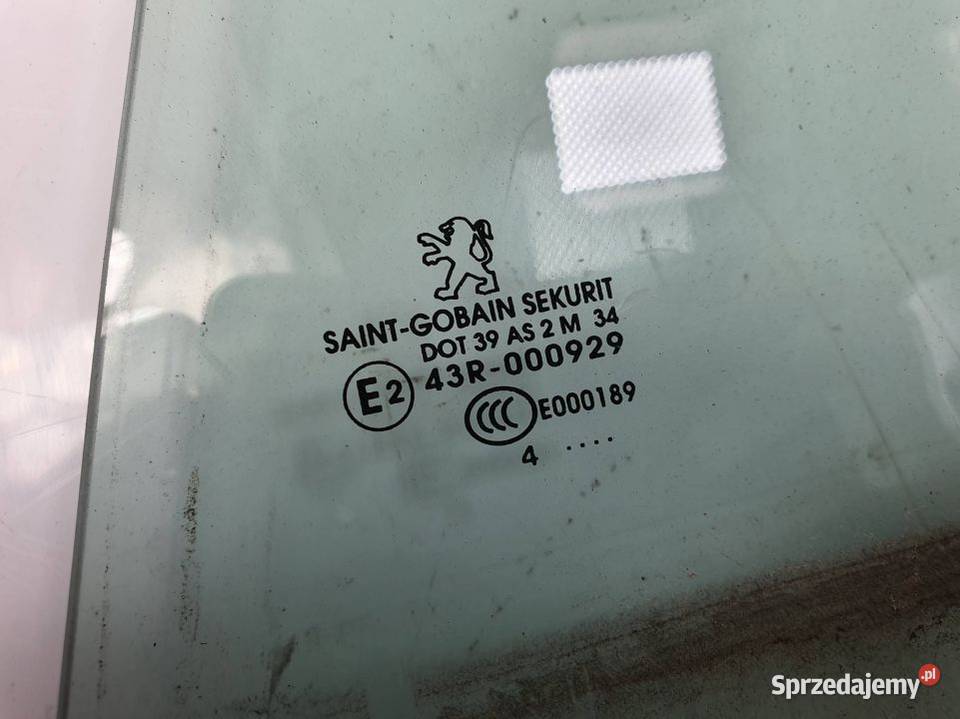 SZYBA DRZWI LEWY TYŁ PEUGEOT 508 SW Lipno