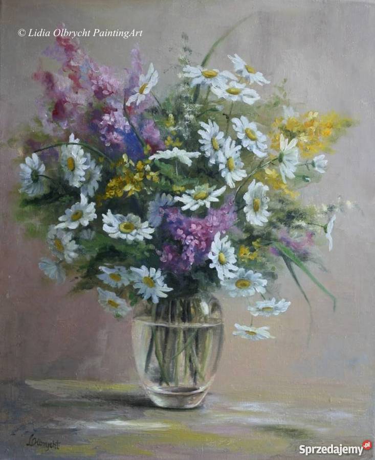 Kwiaty Żółte tulipany obraz olejny 50X60 Nowy Sącz
