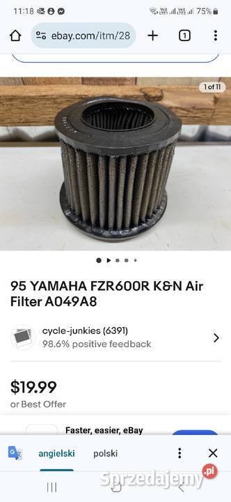 Filtr powietrza OEM KN YAMHA FAZER 95 FZR600 R Warszawa