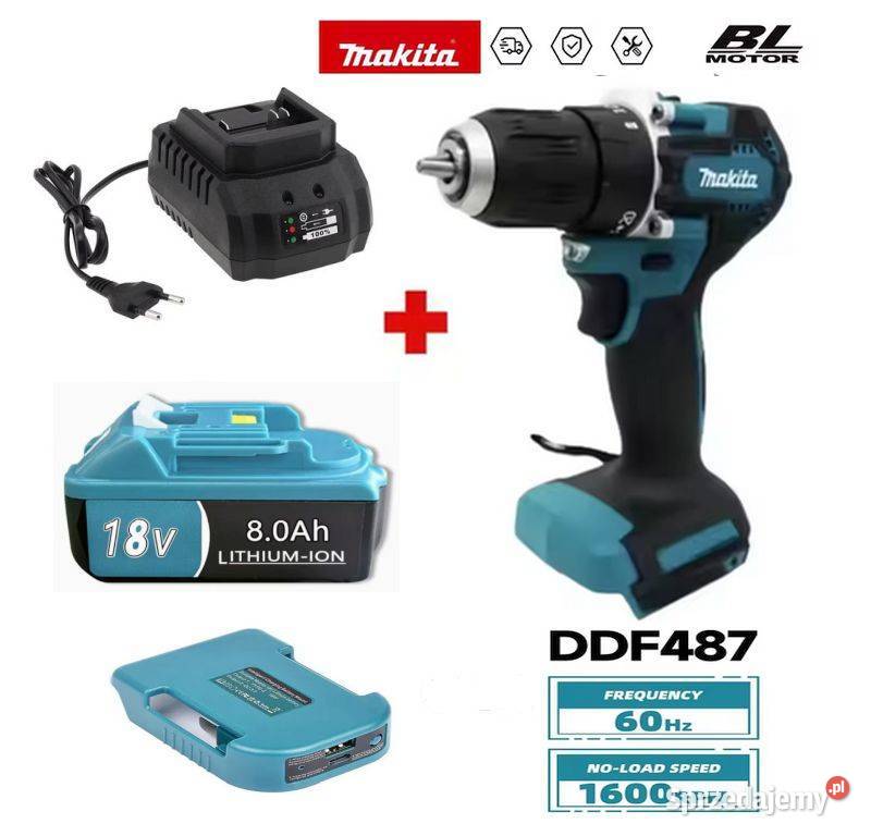 Makita DDF487 Wiertarko Wkrętarka zestaw w Warszawa